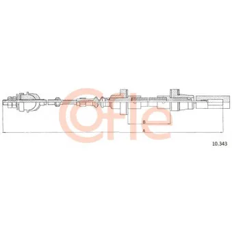 Tirette à câble, commande d'embrayage COFLE 10.343