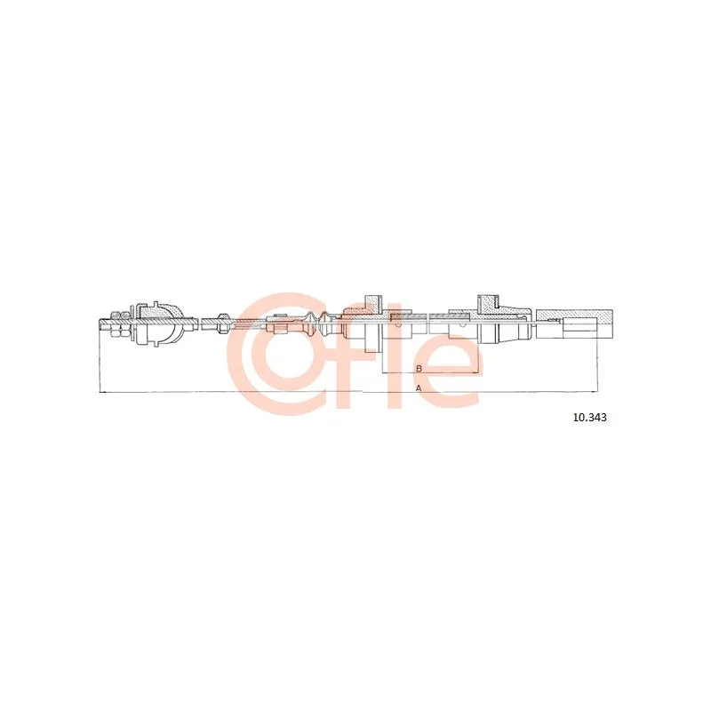 Tirette à câble, commande d'embrayage COFLE 10.343