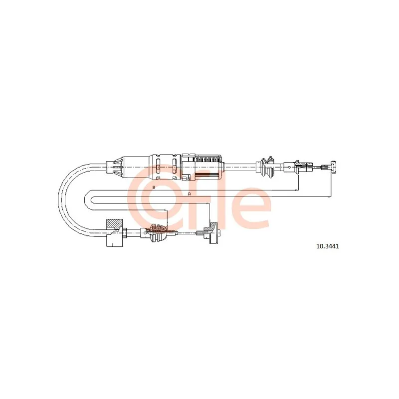 Tirette à câble, commande d'embrayage COFLE 10.3441
