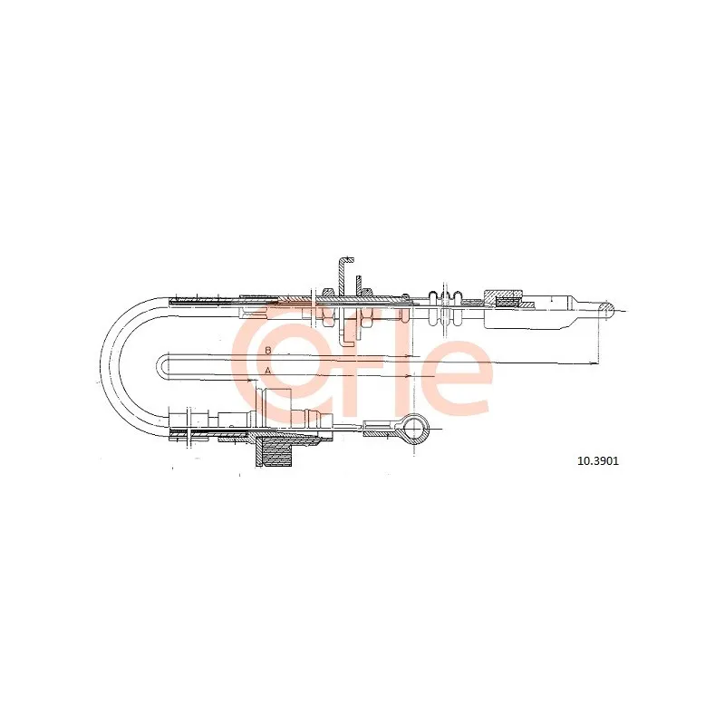 Tirette à câble, commande d'embrayage COFLE 10.3901