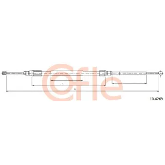 Tirette à câble, frein de stationnement COFLE 10.4269