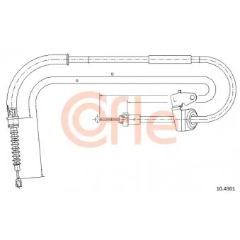 Tirette à câble, frein de stationnement COFLE