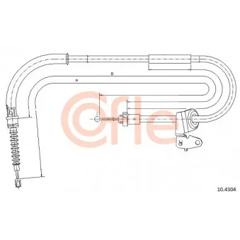 Tirette à câble, frein de stationnement COFLE 10.4304
