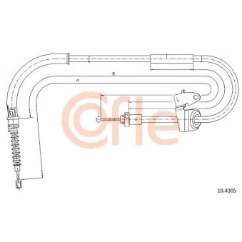 Tirette à câble, frein de stationnement COFLE