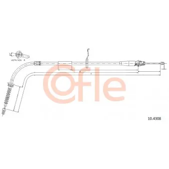 Tirette à câble, frein de stationnement COFLE