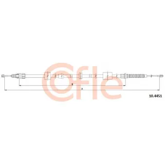 Tirette à câble, frein de stationnement COFLE 10.4451