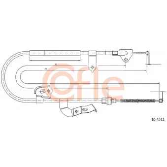 Tirette à câble, frein de stationnement COFLE