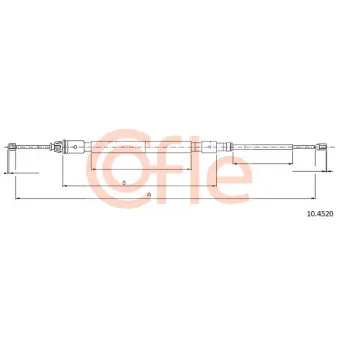 Tirette à câble, frein de stationnement COFLE 10.4520