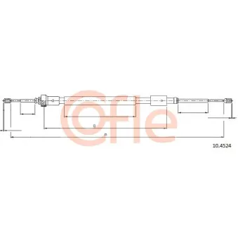 Tirette à câble, frein de stationnement COFLE 10.4524