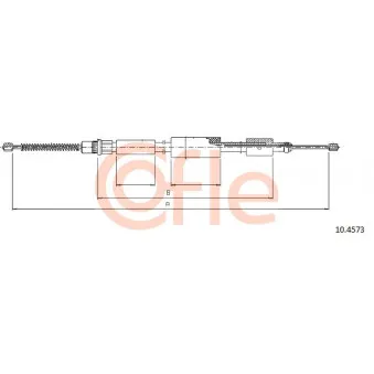 Tirette à câble, frein de stationnement COFLE 10.4573