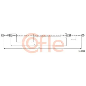 Tirette à câble, frein de stationnement COFLE