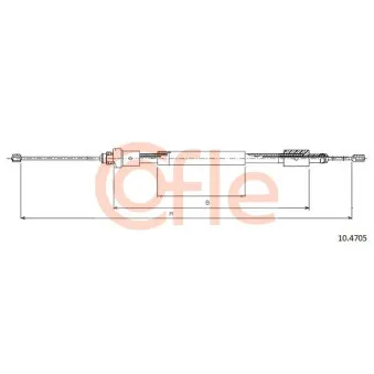 Tirette à câble, frein de stationnement COFLE 10.4705