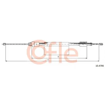 Tirette à câble, frein de stationnement COFLE 10.4706