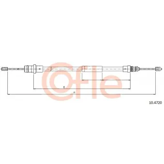 Tirette à câble, frein de stationnement COFLE 10.4720