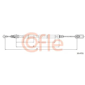 Tirette à câble, frein de stationnement COFLE 10.4721