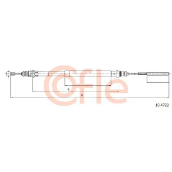 Tirette à câble, frein de stationnement COFLE 10.4722