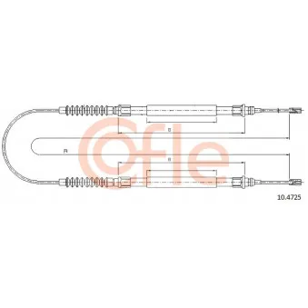Tirette à câble, frein de stationnement COFLE 10.4725