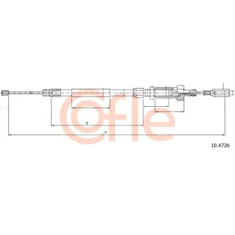 Tirette à câble, frein de stationnement COFLE 10.4726