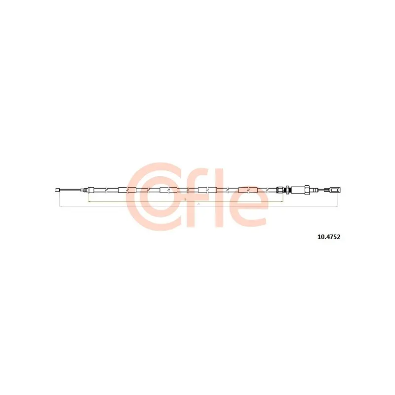 Tirette à câble, frein de stationnement arrière gauche COFLE 10.4752