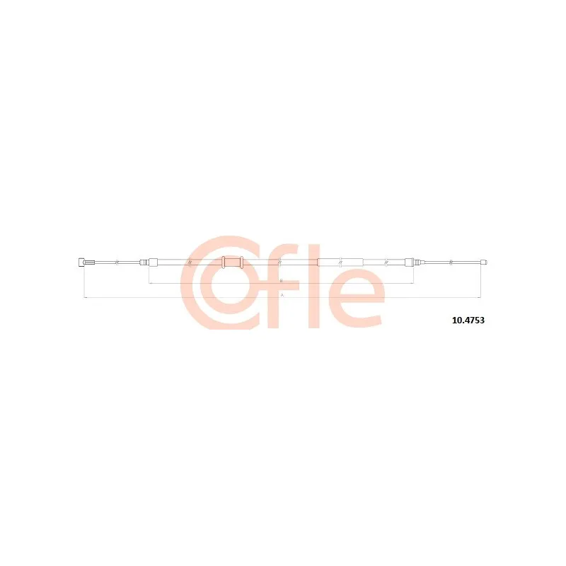 Tirette à câble, frein de stationnement COFLE 10.4753