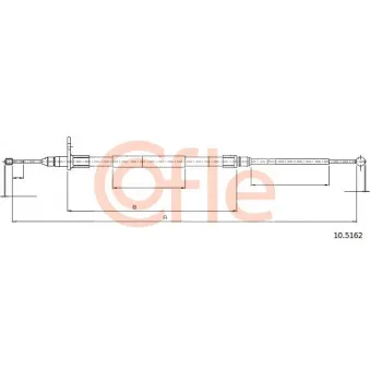 Tirette à câble, frein de stationnement COFLE 10.5162