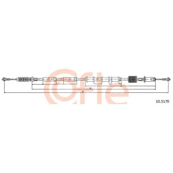 Tirette à câble, frein de stationnement COFLE 10.5170