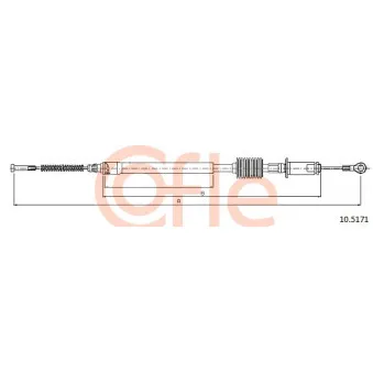 Tirette à câble, frein de stationnement COFLE 10.5171