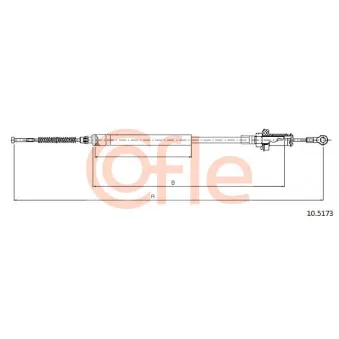 Tirette à câble, frein de stationnement COFLE