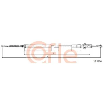 Tirette à câble, frein de stationnement COFLE 10.5176