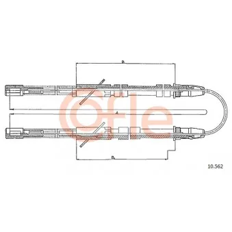Tirette à câble, frein de stationnement COFLE 10.562