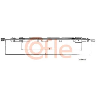 Tirette à câble, frein de stationnement COFLE 10.6022