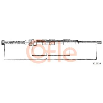 Tirette à câble, frein de stationnement COFLE 10.6024