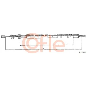 Tirette à câble, frein de stationnement COFLE 10.6026