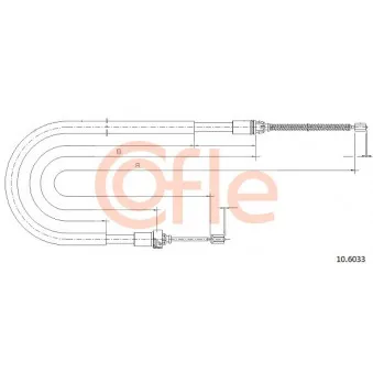 Tirette à câble, frein de stationnement COFLE 10.6033