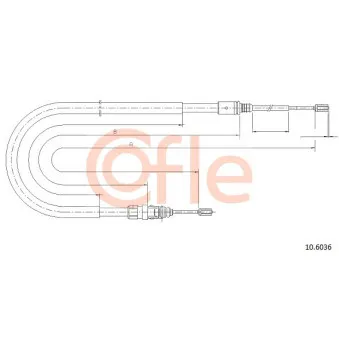 Tirette à câble, frein de stationnement COFLE 10.6036