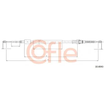 Tirette à câble, frein de stationnement COFLE 10.6043
