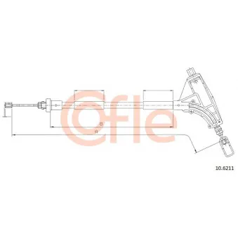 Tirette à câble, frein de stationnement COFLE 10.6211