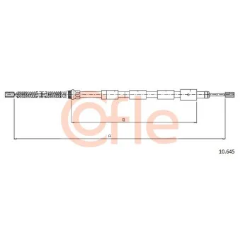 Tirette à câble, frein de stationnement COFLE 10.645