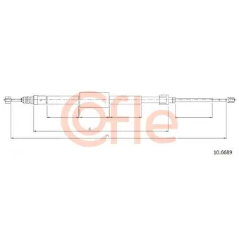 Tirette à câble, frein de stationnement COFLE 10.6689