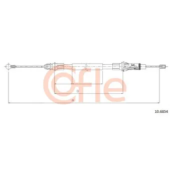 Tirette à câble, frein de stationnement COFLE 10.6854