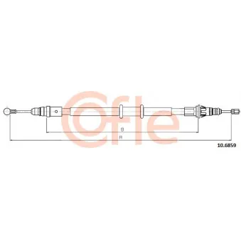 Tirette à câble, frein de stationnement COFLE