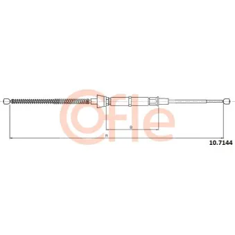 Tirette à câble, frein de stationnement COFLE 10.7144