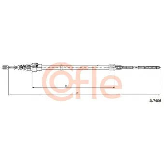 Tirette à câble, frein de stationnement COFLE 10.7406