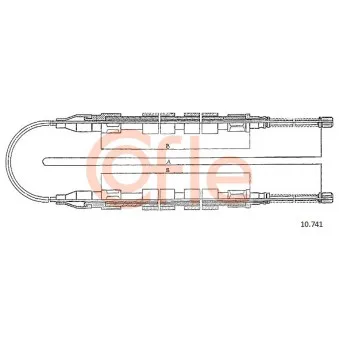 Tirette à câble, frein de stationnement COFLE 10.741