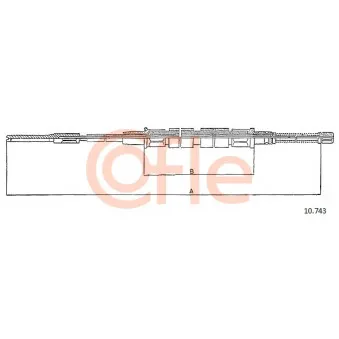 Tirette à câble, frein de stationnement COFLE 10.743