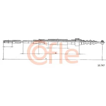 Tirette à câble, frein de stationnement COFLE 10.747