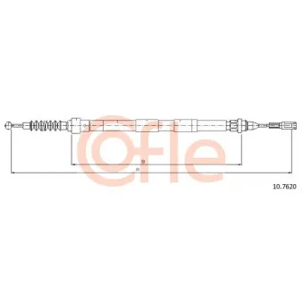 Tirette à câble, frein de stationnement COFLE