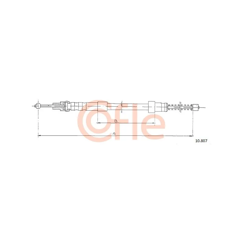 Tirette à câble, frein de stationnement COFLE 10.807