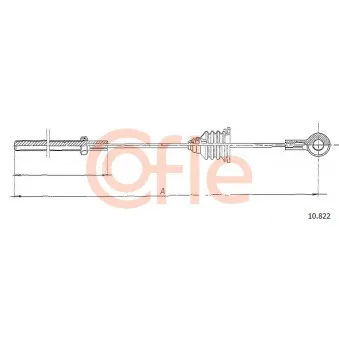 Tirette à câble, frein de stationnement COFLE 10.822