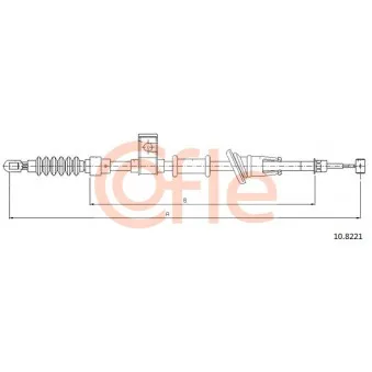 Tirette à câble, frein de stationnement COFLE